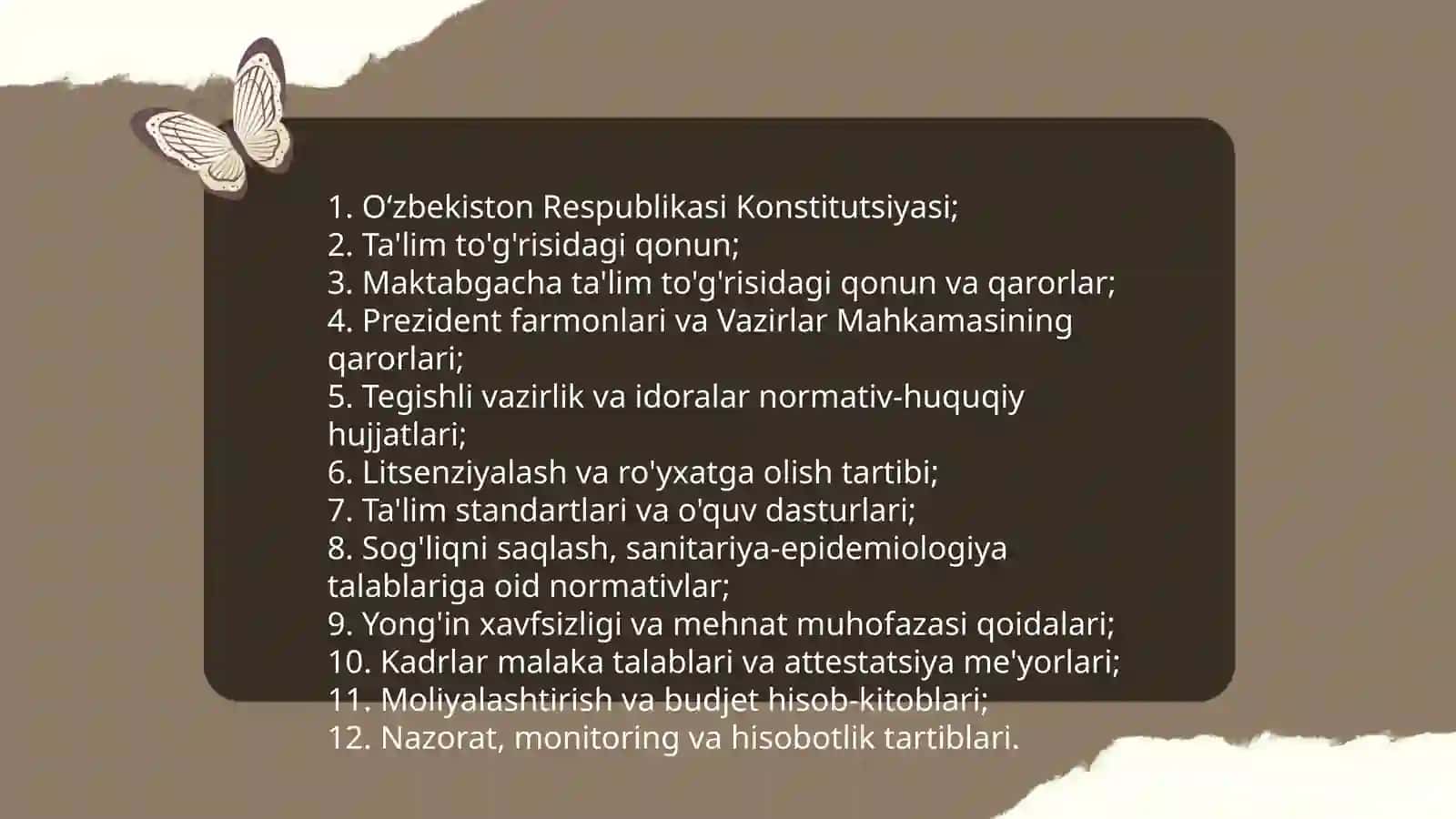 Davlat maktabgacha taʼlim tashkilotlarini tashkil etish 3
