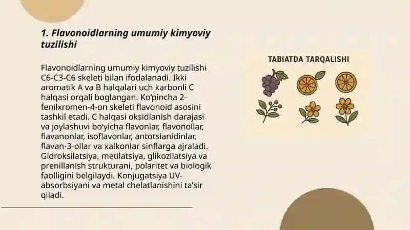 Flavonoidlar. Tabiatda tarqalishi ajratib olnishi va xossalari 3