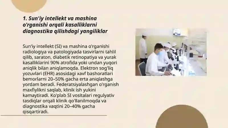 Tibbiyot sohasiga oid innovatsion yangiliklar 3