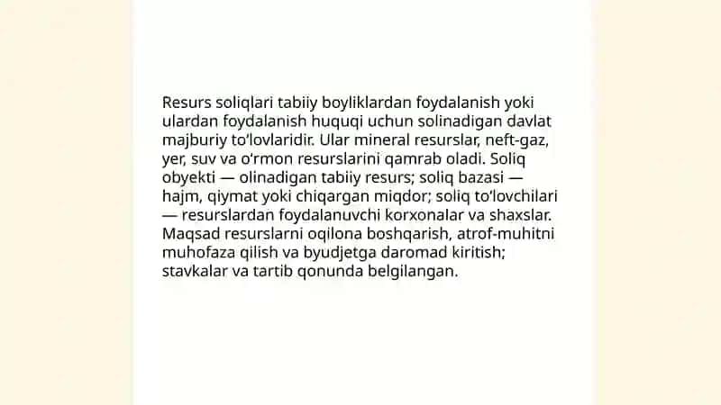 Resurs soliqlari 3