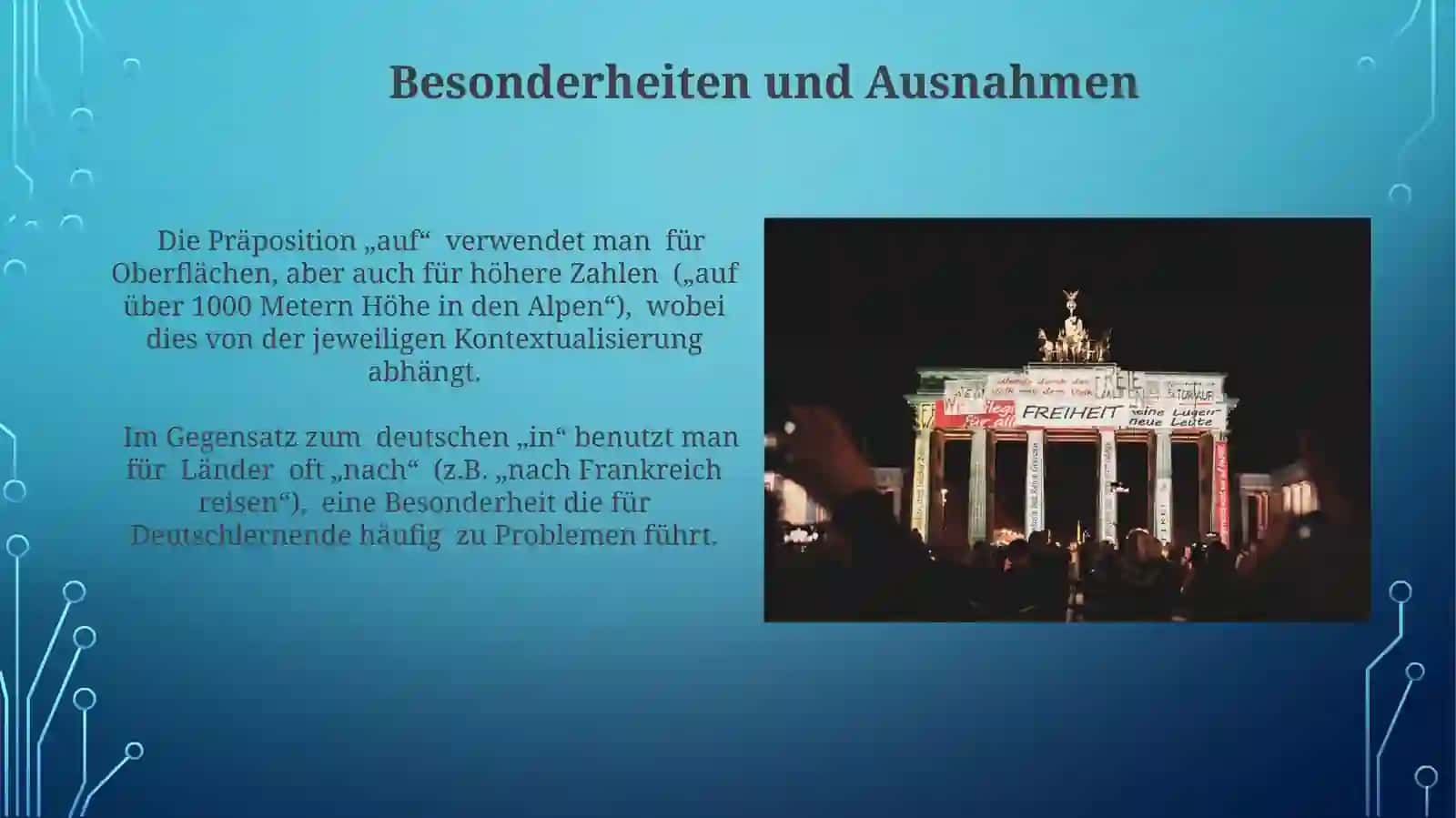 Die Verwendung von Präpositionen im Deutschen 3