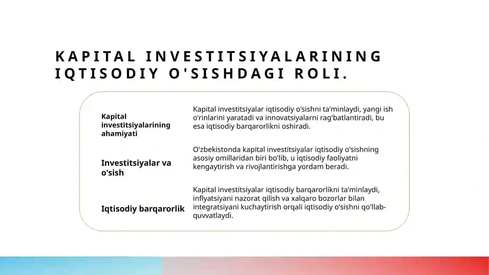 Kapital qõyilmalar va kapital bozor 3