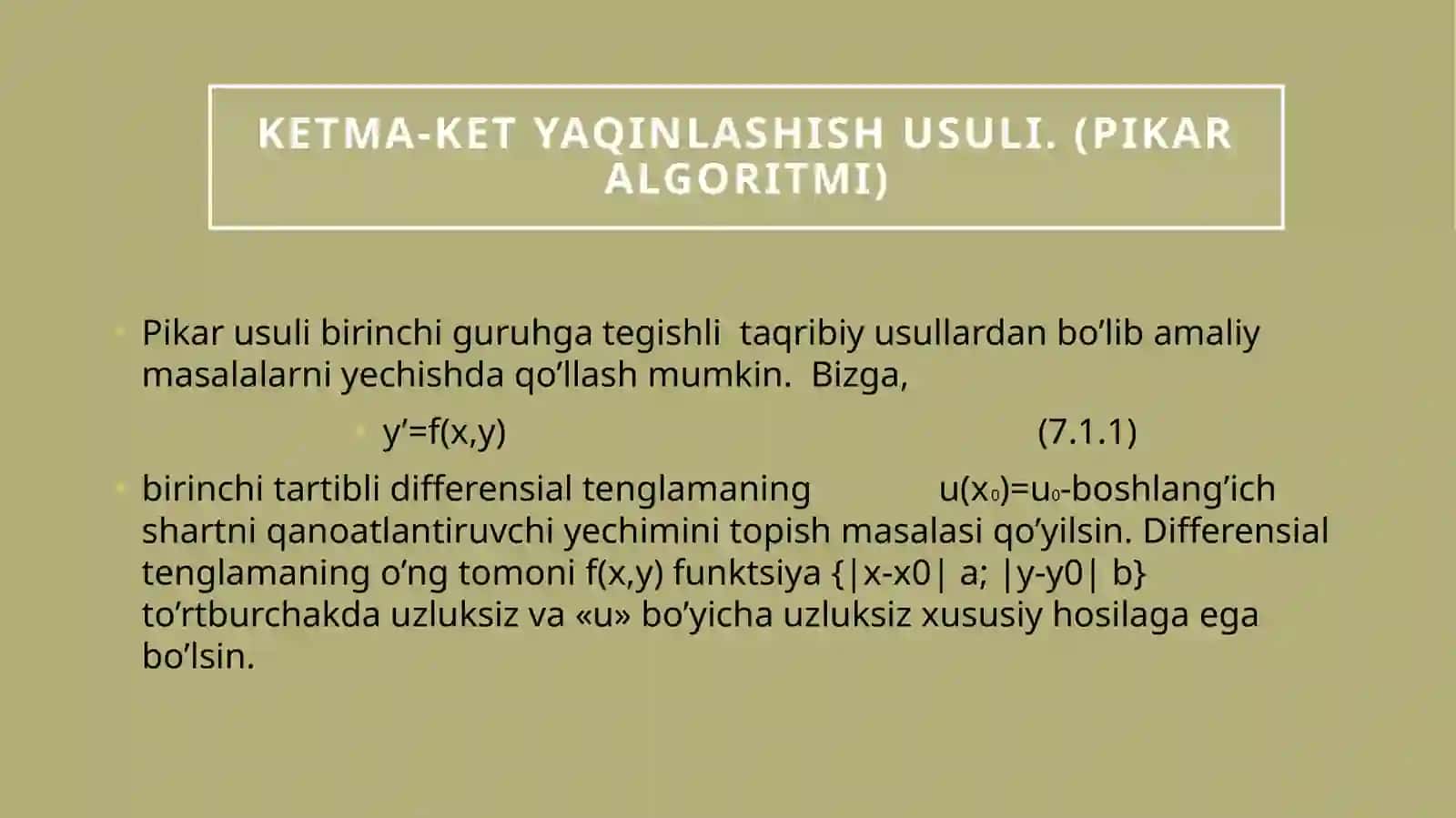 Differensial tenglamalarni taqribiy yechish usullari 3