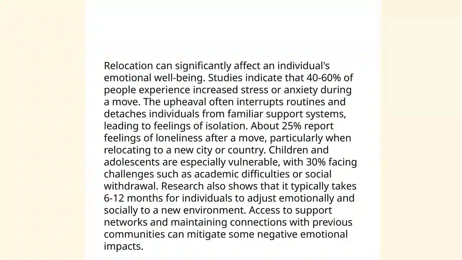 Moving experiences 3