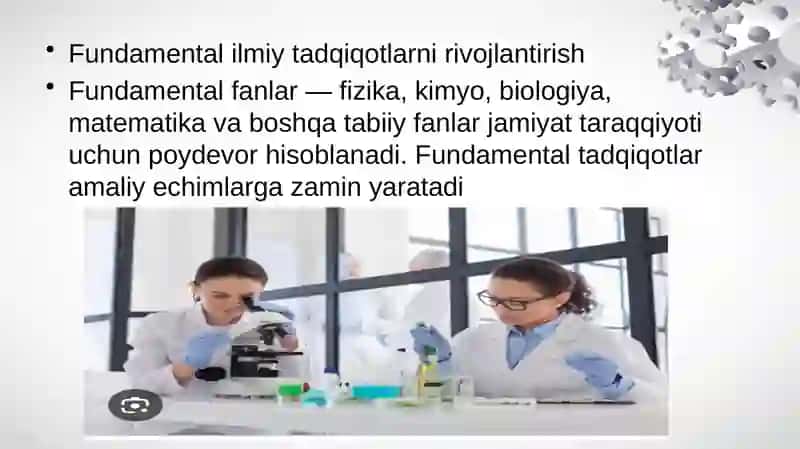 Ilm fan rivojining ustuvor vazifalari 3