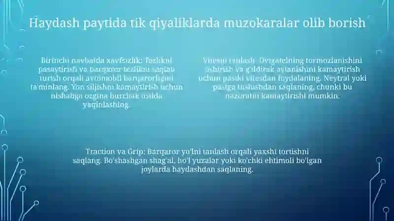 Turar Joy Dahalarida, Tik Nishablikda, Tik Balandlikda Harakatlanish 3