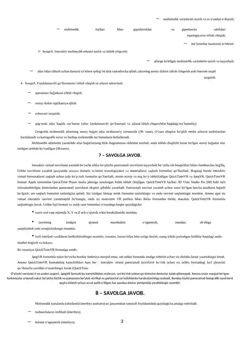 Multimedik maxsulotning senariysi va qobig'ini ishlab chiqish 3