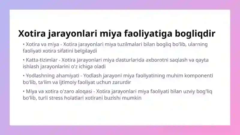 Xotiraning fiziologik asoslari 3