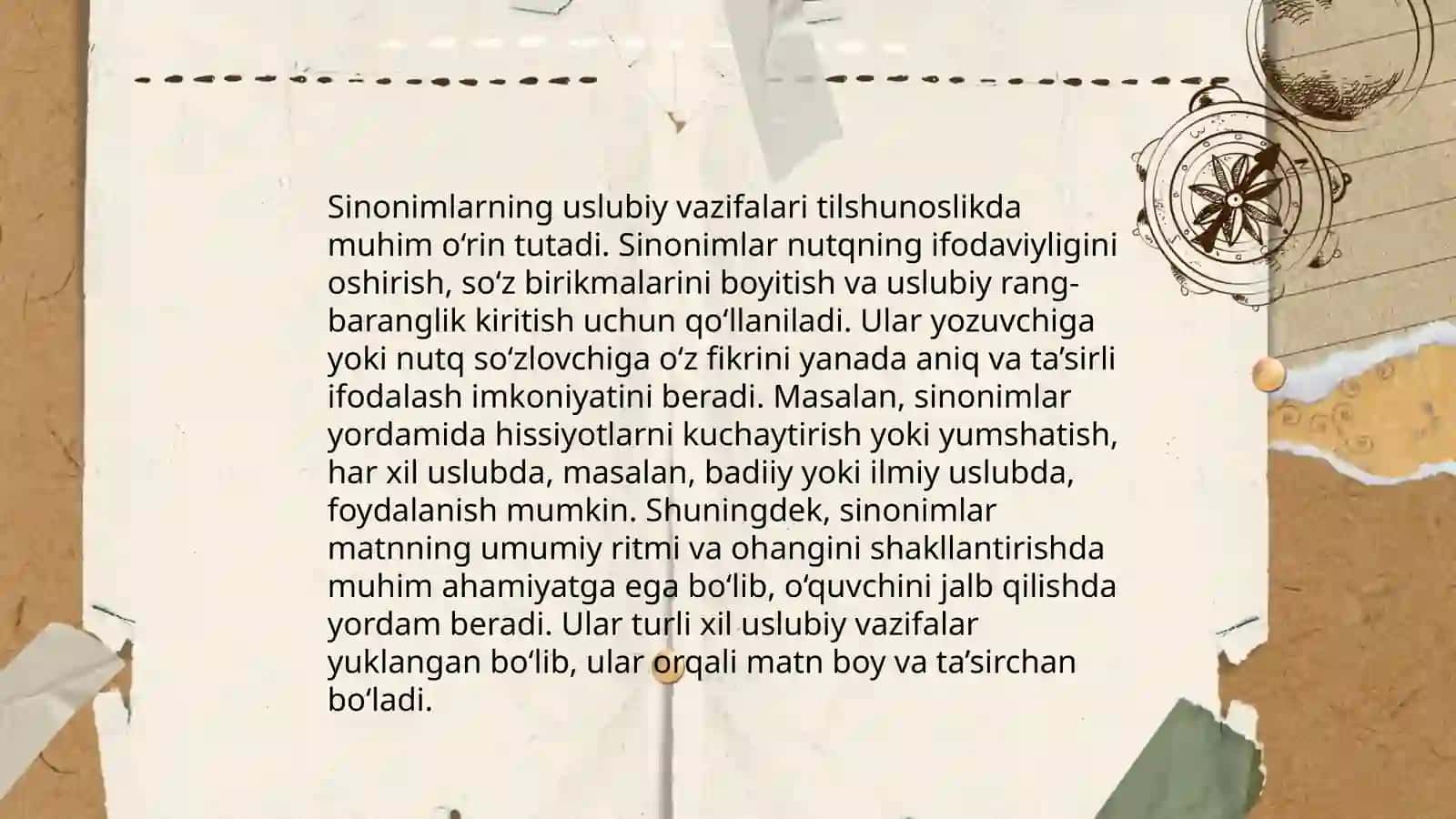 Sinonim, omonim, antonim va paronimlarning uslubiy vazifalari 3