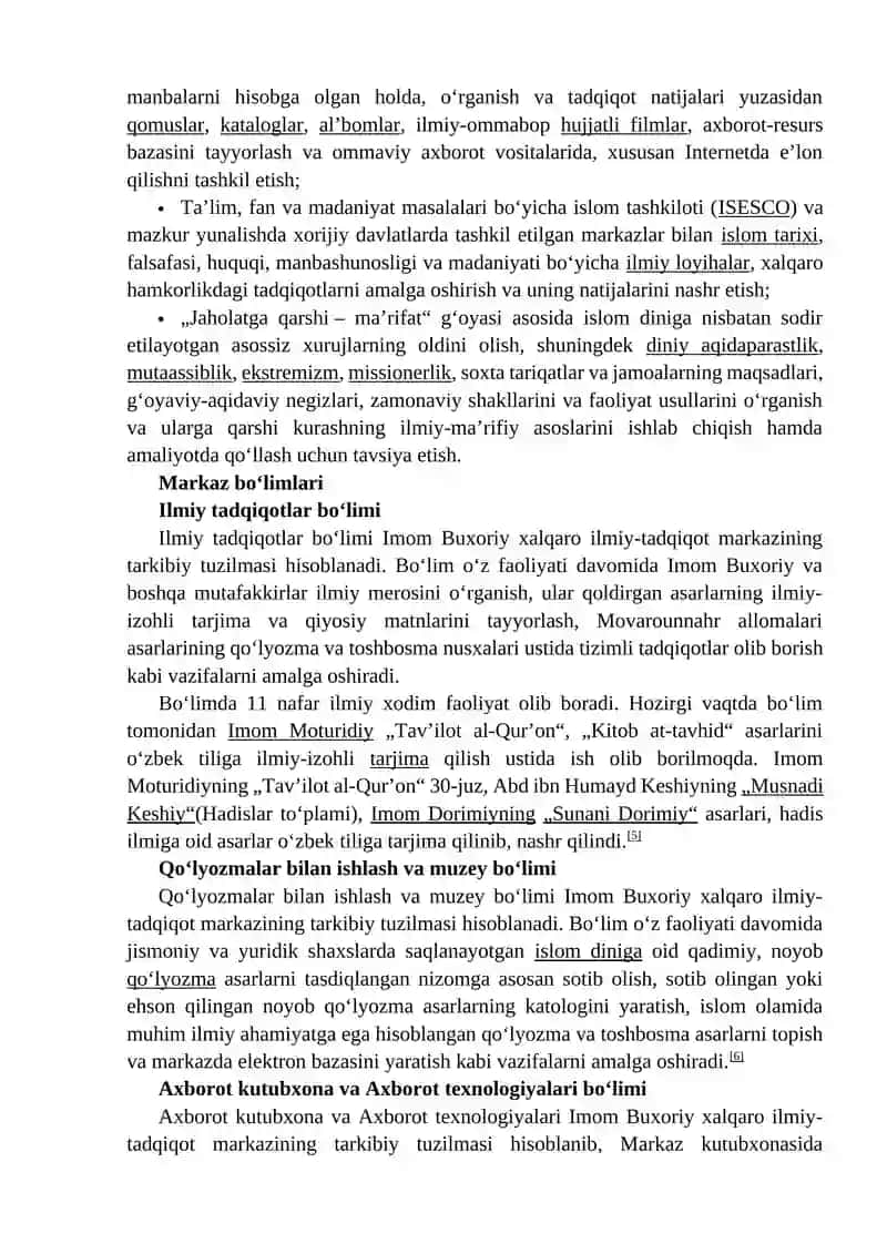 IMOM BUXORIY XALQARO ILMIY-TADQIQOT MARKAZI 3