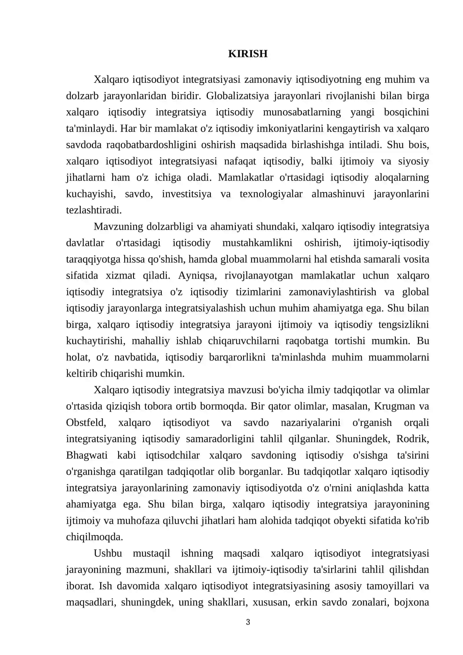 Xalqaro iqtisodiyot integratsiya, uning mazmuni va shakllari 3