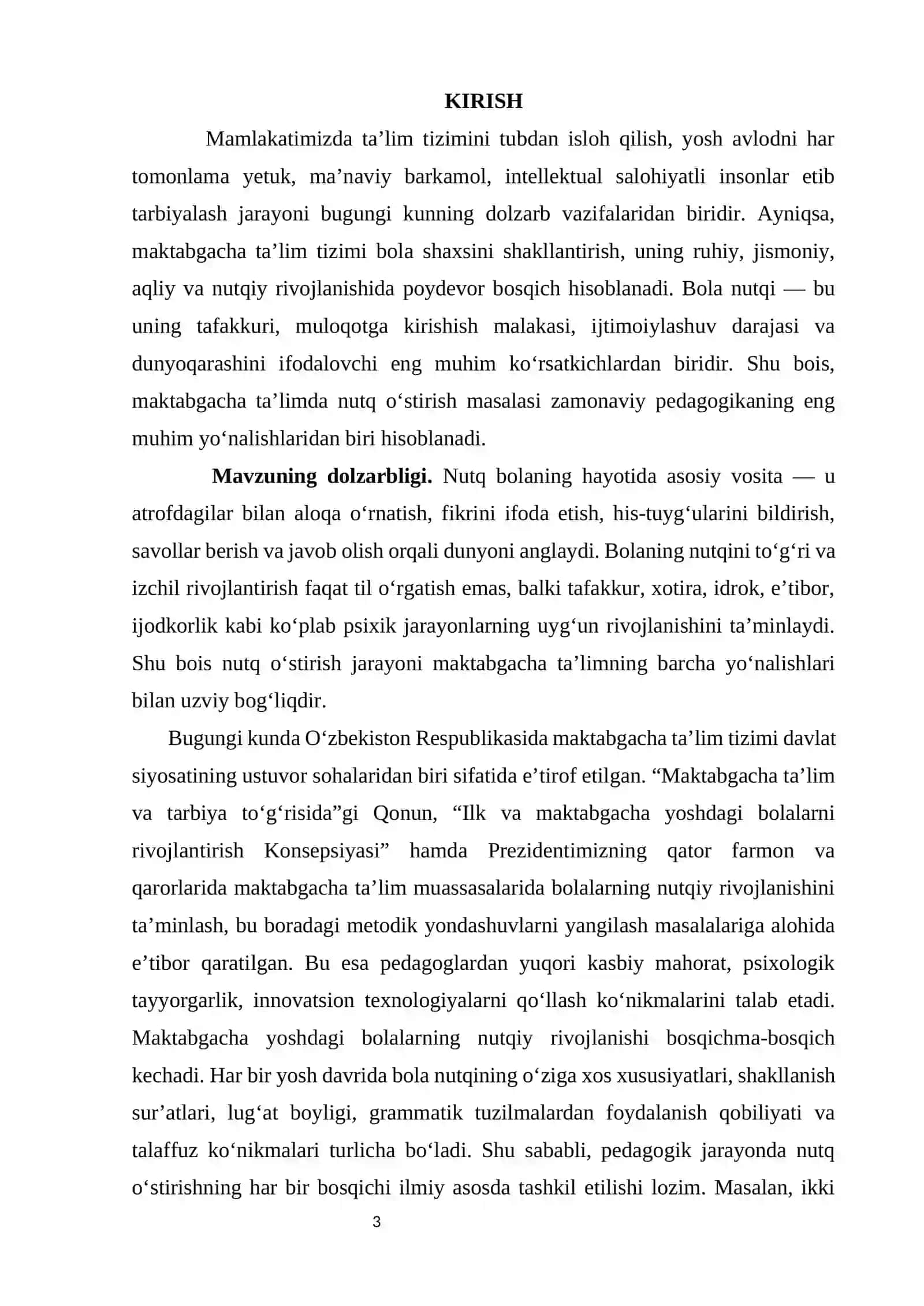 MAKTABGACHA TA’LIMDA NUTQ O’STIRISHNING BOSQICHLARI, BOLALAR YOSH XUSUSIYATLARI 3
