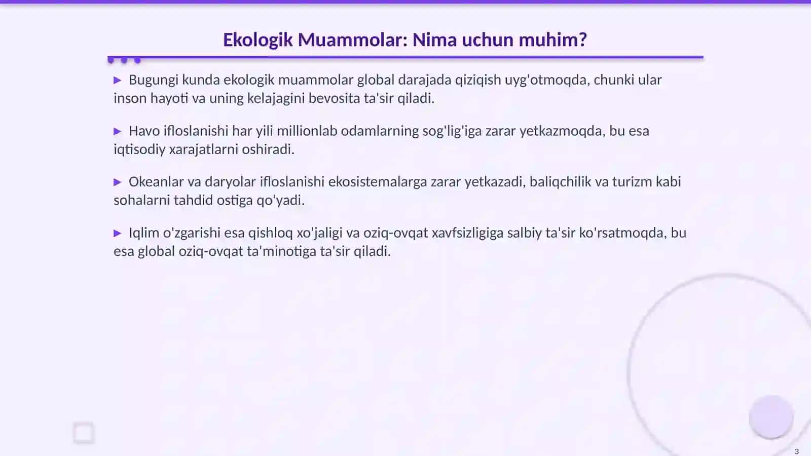 Ekologik Muammolar: Tahlil va Bartaraf Etish 3