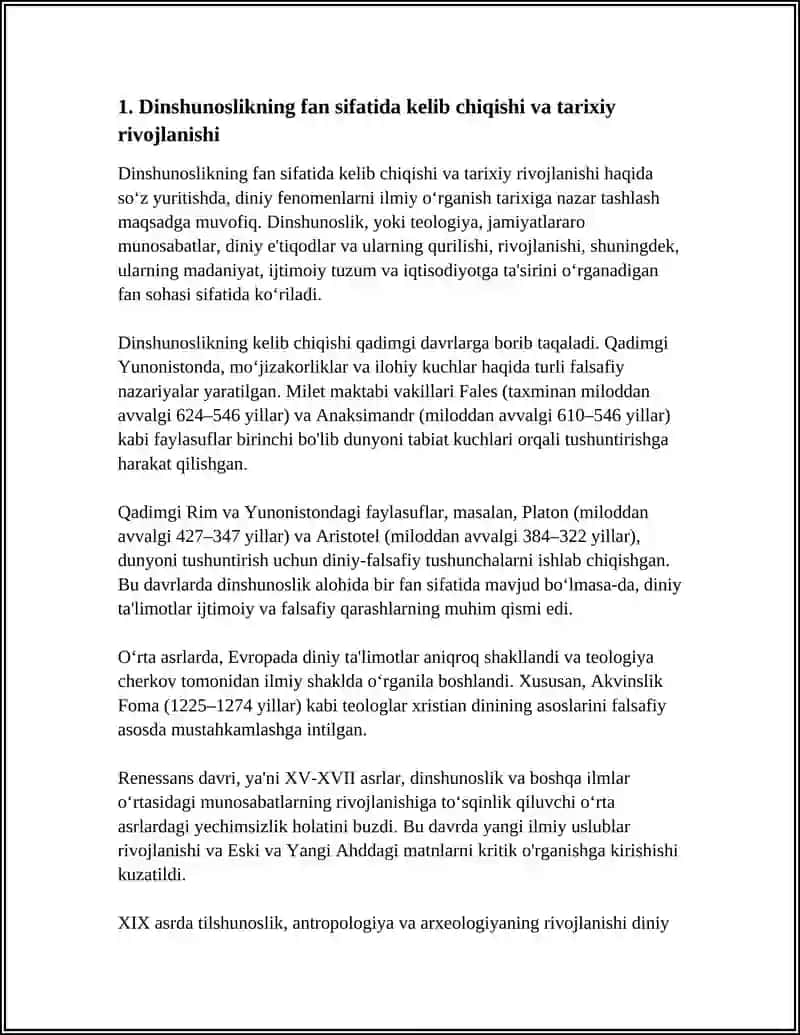 DINSHUNOSLIKNING FAN SIFATIDA SHAKLLANISHI, PREDMETI, FUNKSIYALARI VA KATEGORIYALARI 3