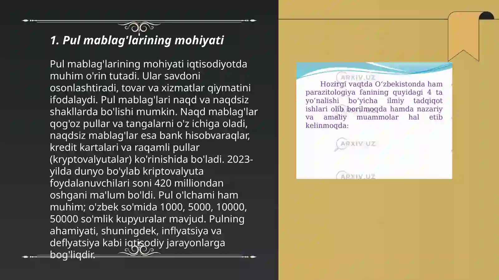 Pul mablag'lari va ularning hisobining vazifalari 3