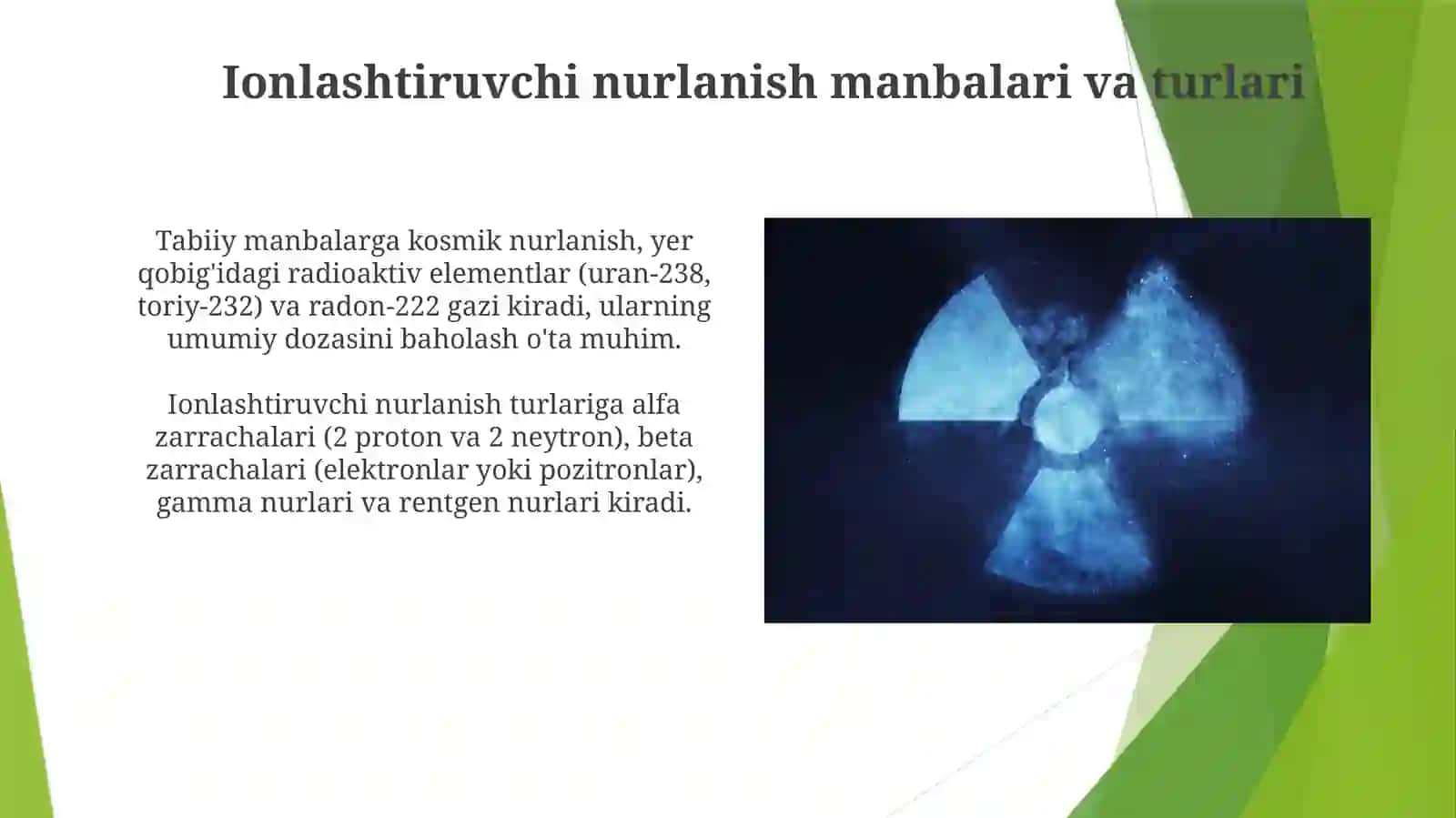 Ionlashtiruvchi nurlanishlarning biologik tamoyillari 3