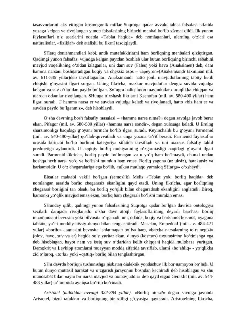 BORLIQ – FALSAFANING FUNDAMENTAL KATEGORIYASI 3