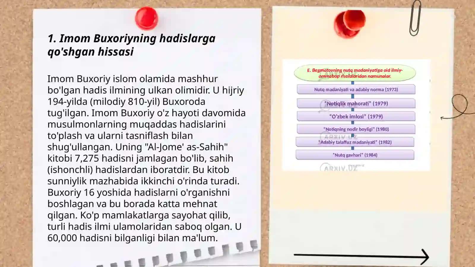 Imom Buxoriy va Imom Termiziyning hadis ilmiga qo'shgan qissalarini qiyosiy tahlili 3