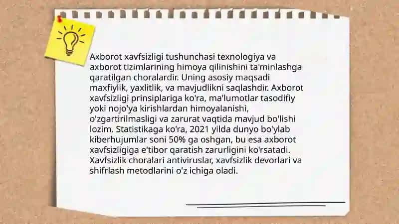 Axborot xavfsizligini taʼminlashning gʻoyaviy-nazariy asoslari 3