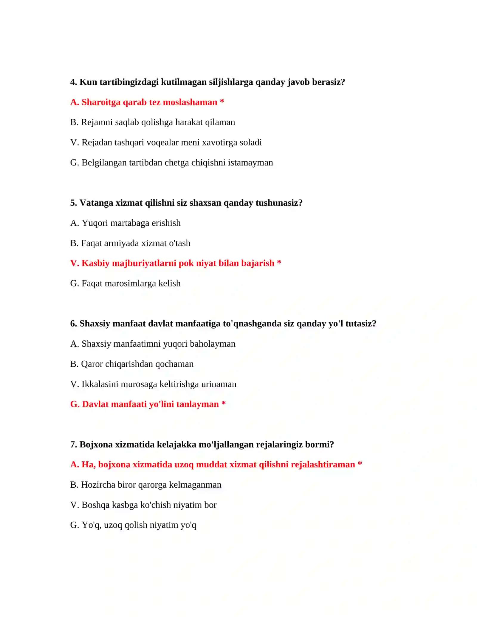 Bojxona kodeksini bilish testlari 3