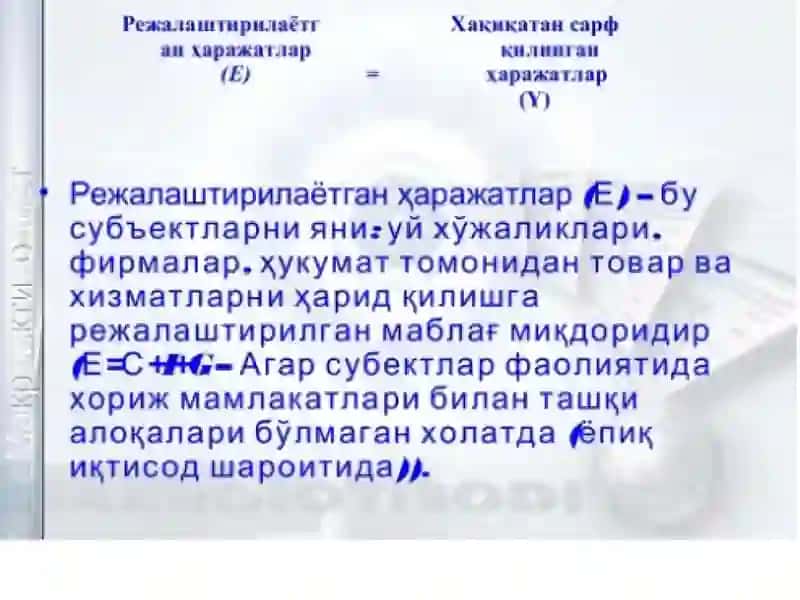 Keynsning tovarlar va xizmatlar bozoridagi makroiqtisodiy muvozanat modeli 3