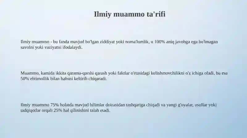 Ilmiy muammo 3