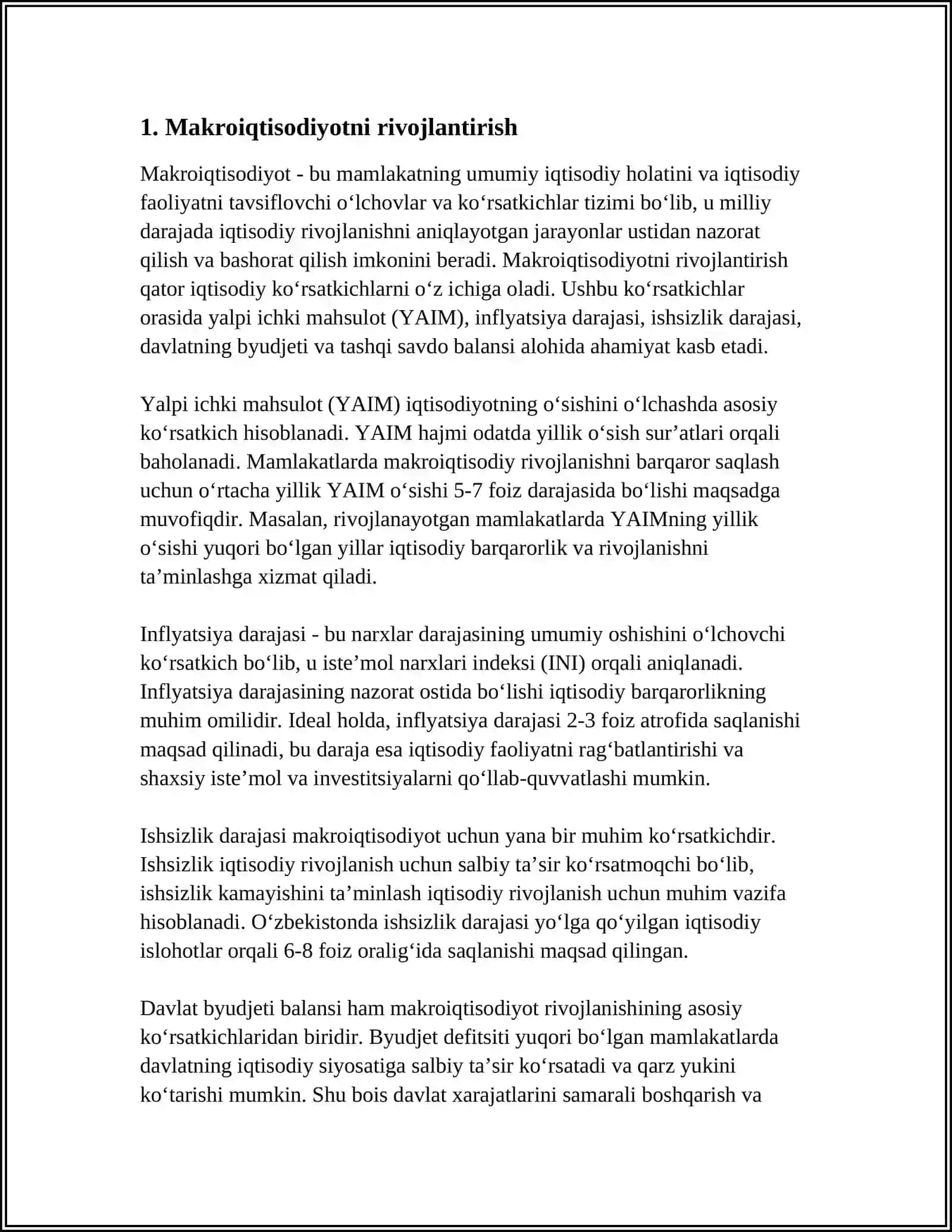 HOZIRGI ZAMON IQTISODIYOT NAZARIYASI RIVOJLANISHINI ASOSIY YOʻNALISHLARI 3