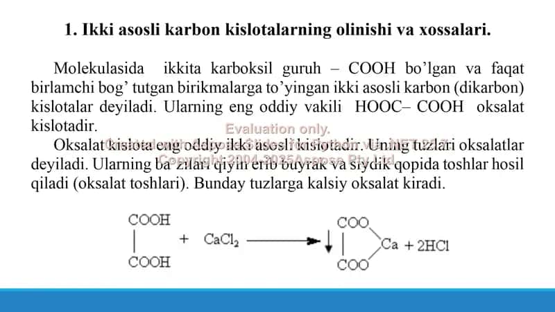 13. Ikki asosli karbon kislotalarning olinish usullari. Ftal kislota.Taqdimot, 16 bet 3