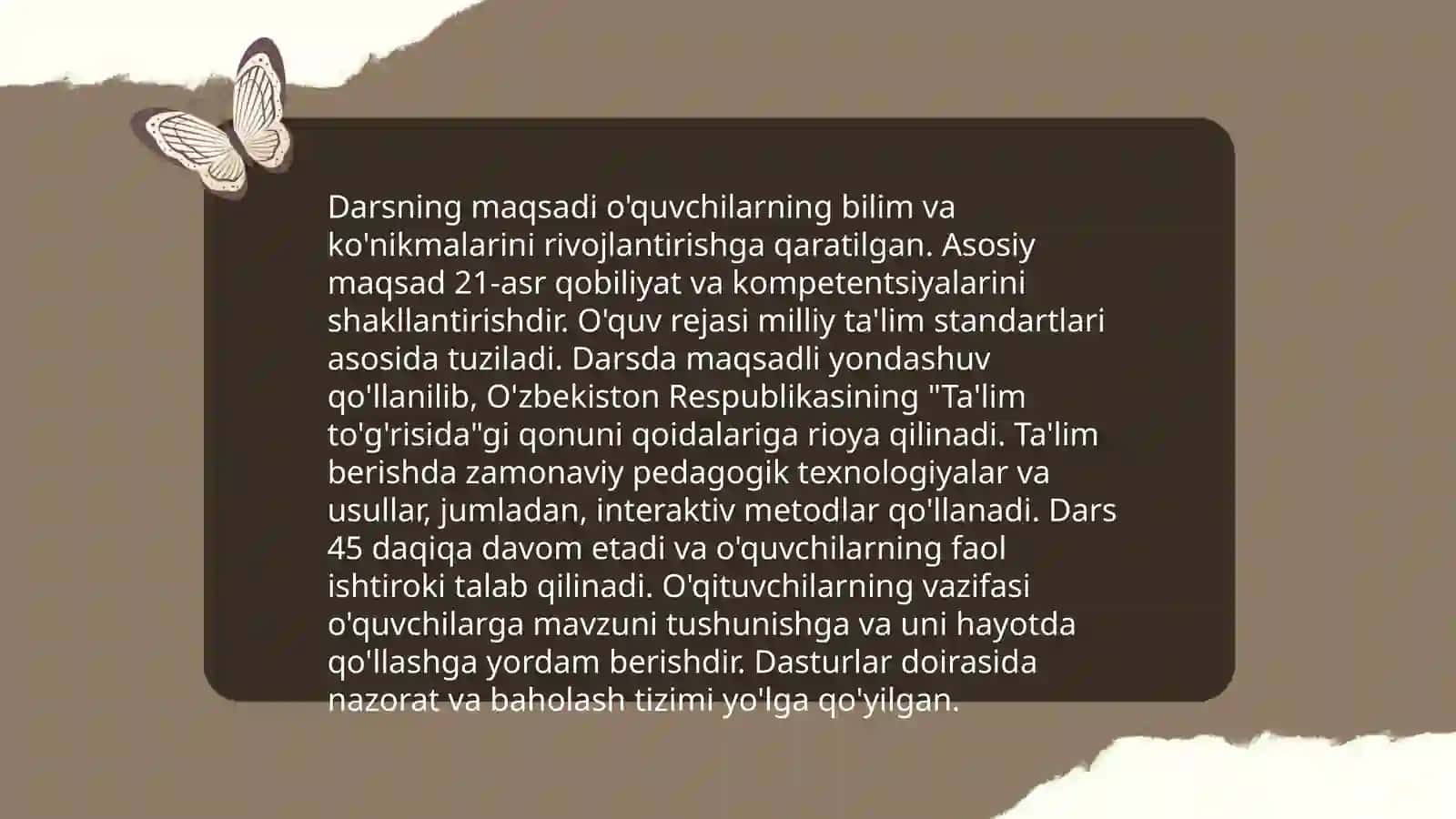 Dars tahlilining tarkibiy qismlari 3