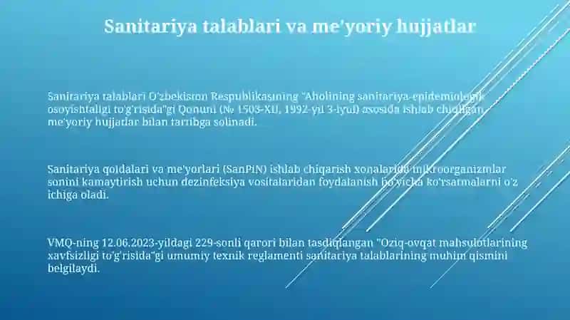 Yengilsanoatkorxonalaridasanitariyatekshiruvoʻtkazish 3