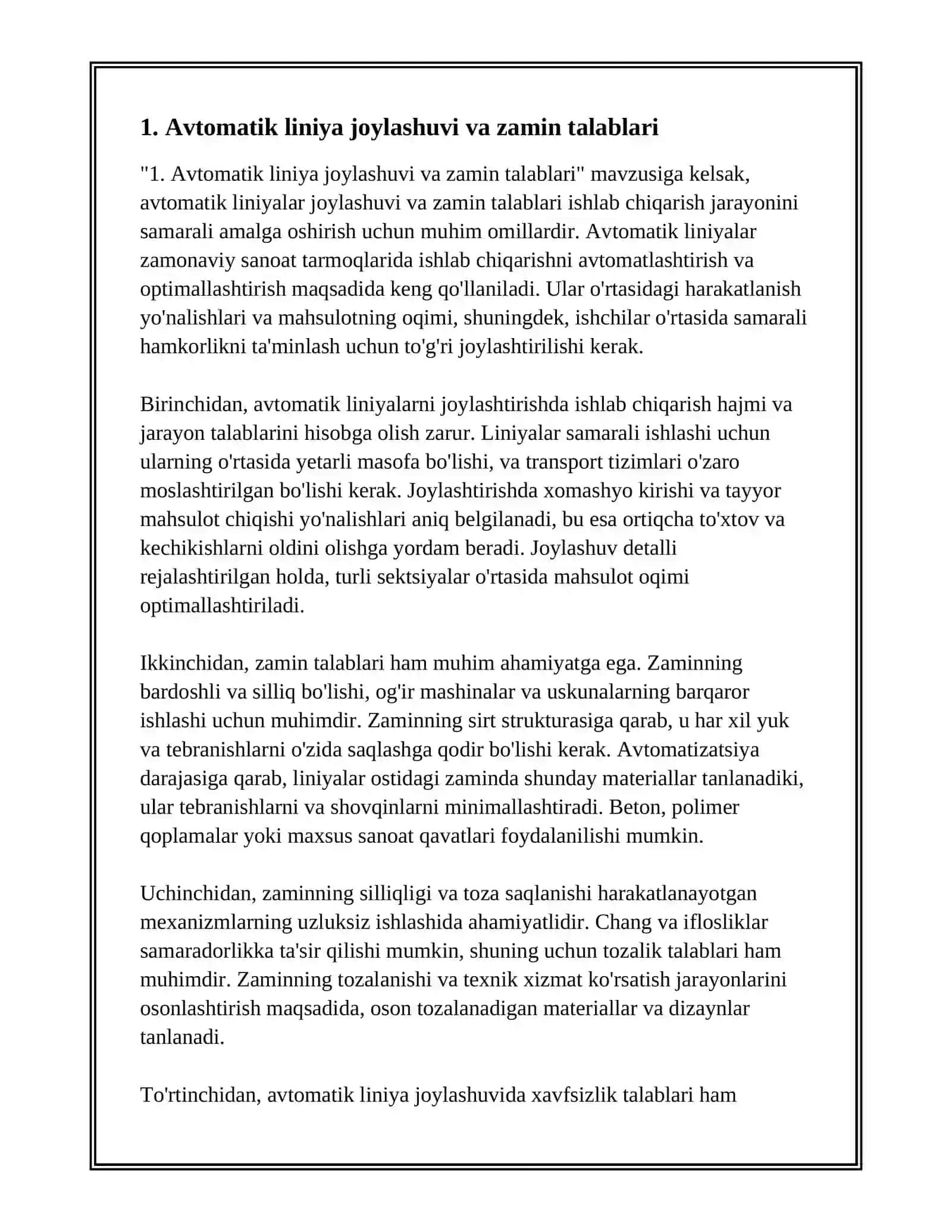AVTOMATIK LINYALAR OʻRINLARI 3