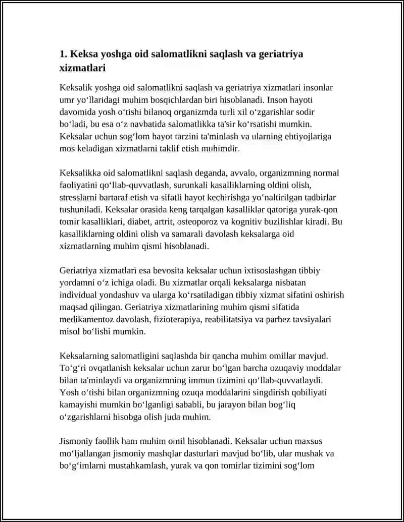 KEKSALIK VA KEKSALARGA OID XIZMATLAR 3