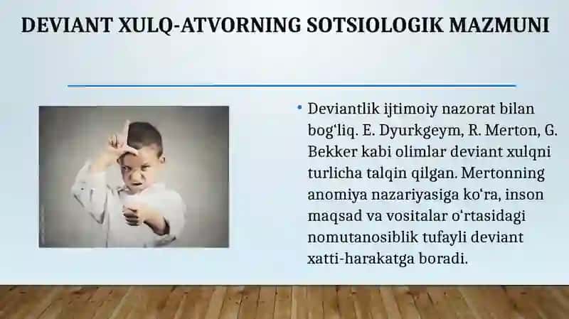 Deviant xulq-atvor tushunchasi 3