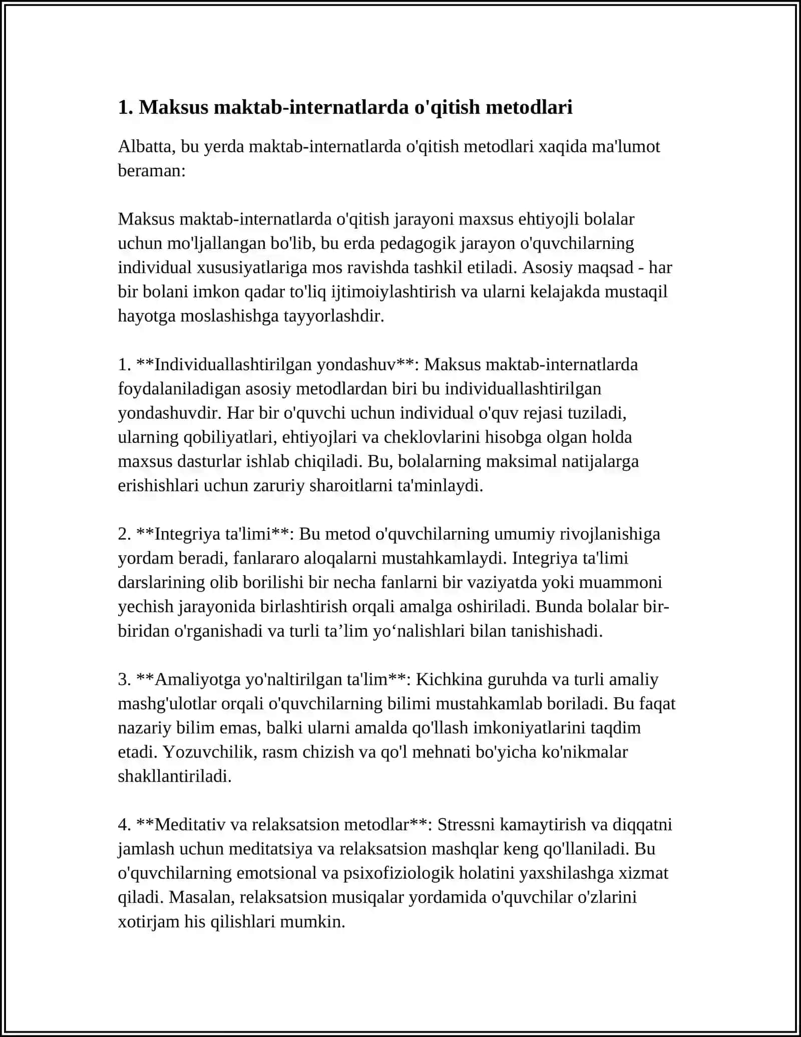 IXTISOSLASHTIRILGAN MAXSUS MAKTAB-INTERNATLARIDA O‘QISH MALAKALARINIRIVOJLANTIRISH 3