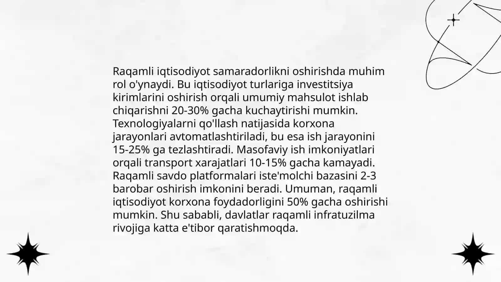 Raqamli iqtisodiyot. Raqamli iqtisodiyotning avzaliklari 3