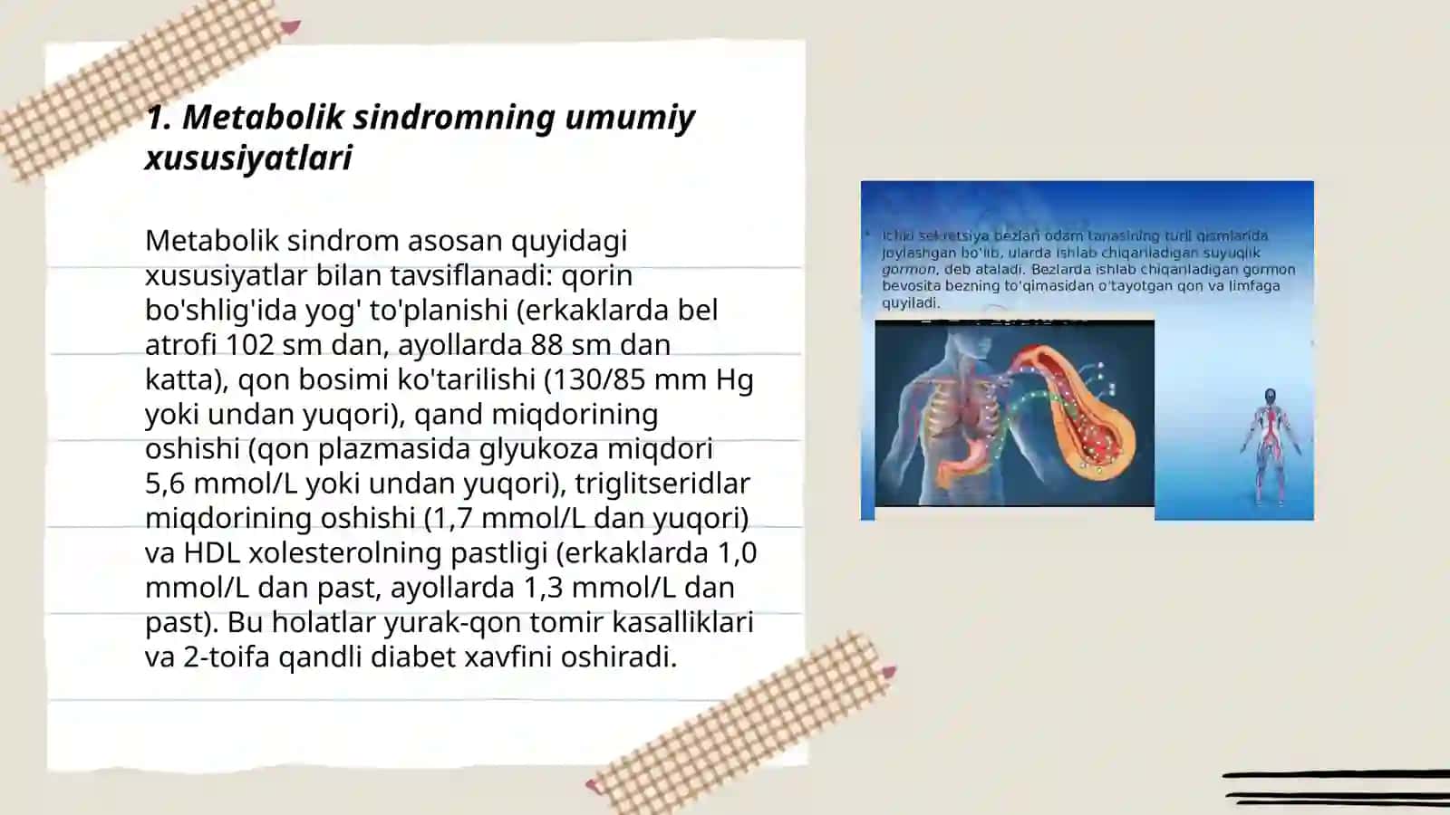 Metabolik sindrom kelib chiqishining biokimyoviy asoslari va asoratlari 3