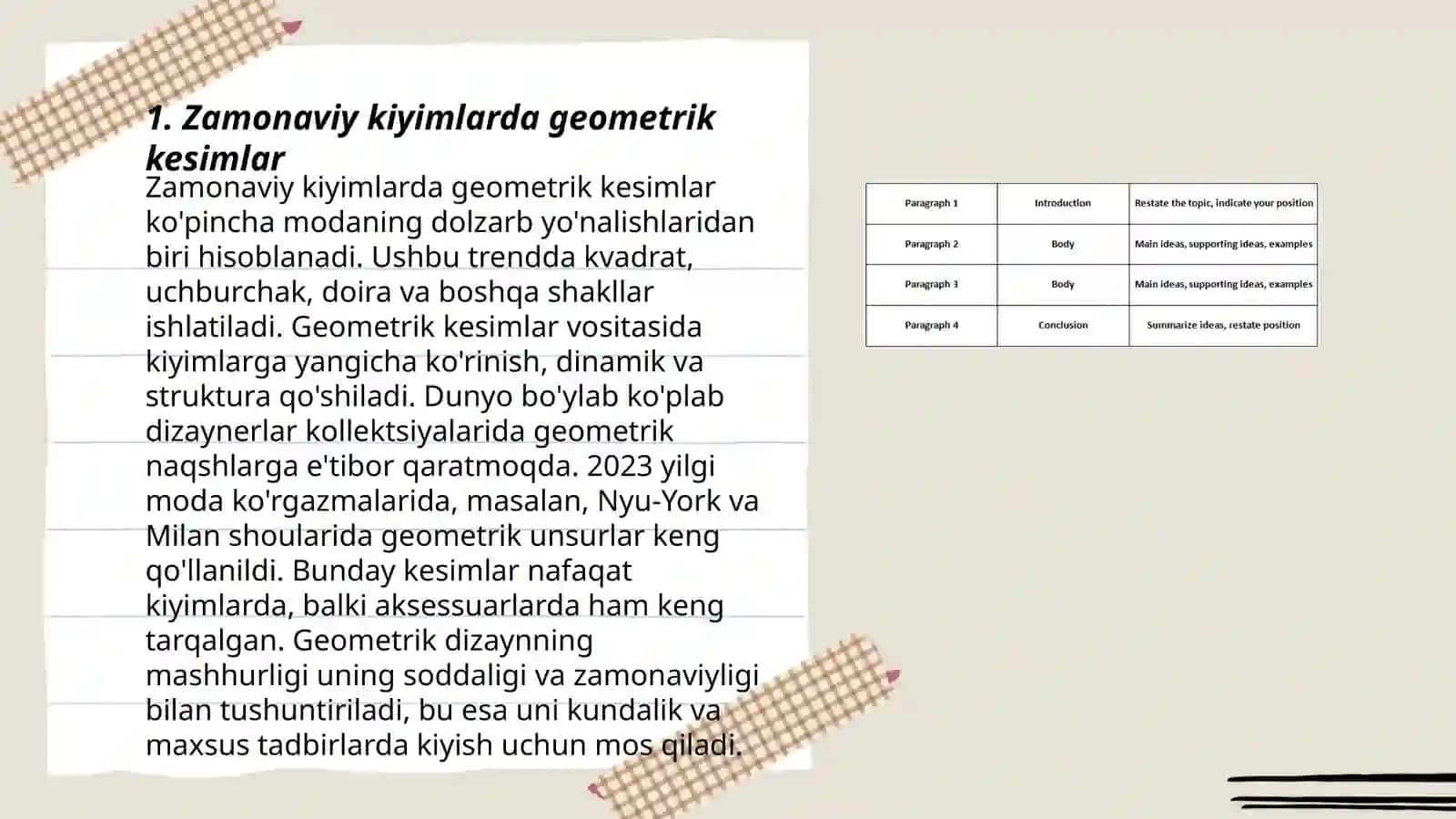 Zamonaviy kiyim konstruktiv tuzilishini taxlil qilish 3