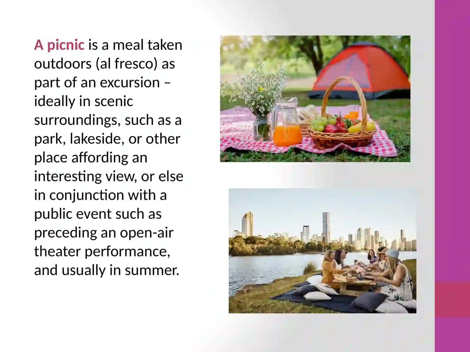 Lesson 2. The Picnic.Could (do), Could have (done)/ Can, Could, Be able to 3