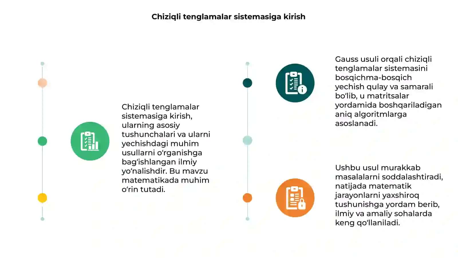 Chiziqli tenglamalar sistemasini Gauss usuli bilan yechish 3