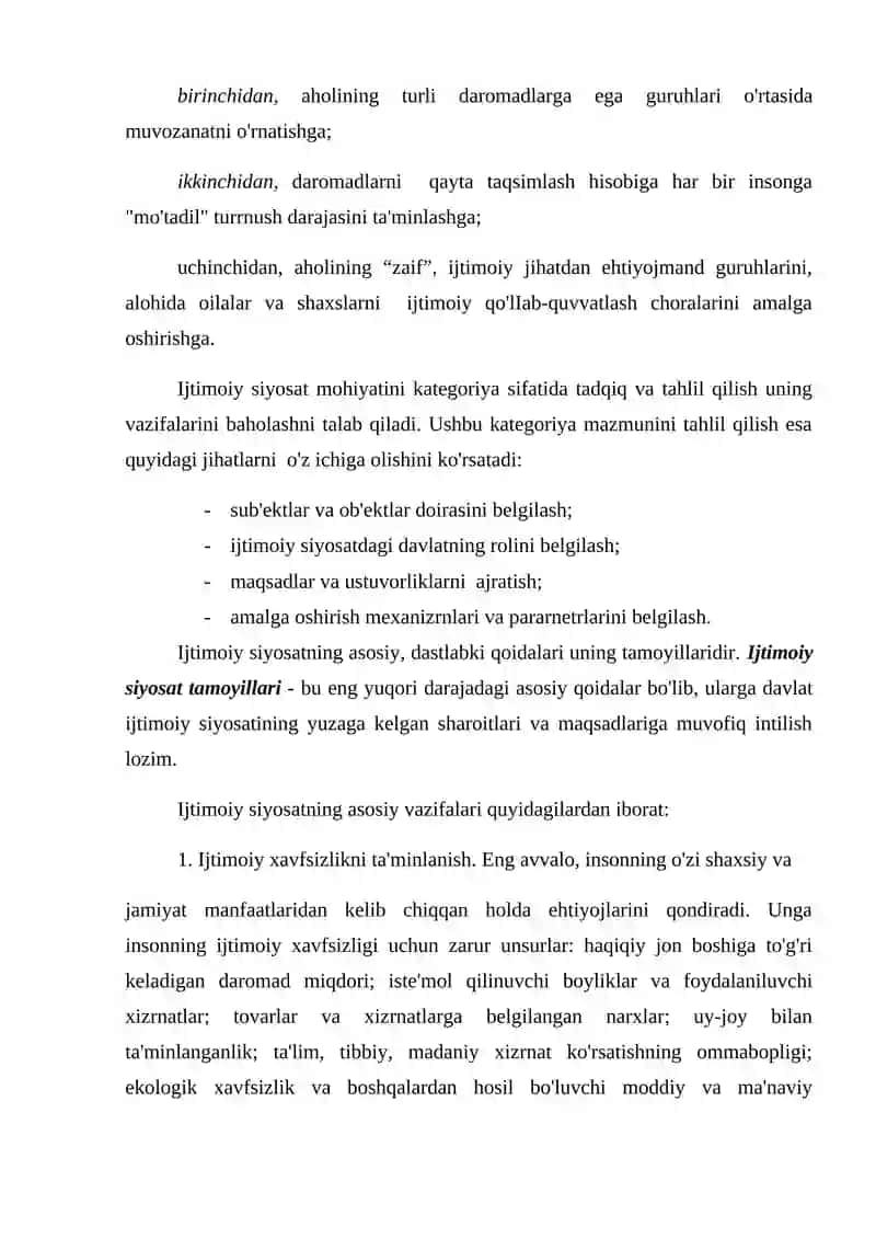 O’ZBEKISTONDA AHOLINI IJTIMOIY HIMOYALASHNING MANZILLILIGINI KUCHAYTIRISH YOʻNALISHLARI 3