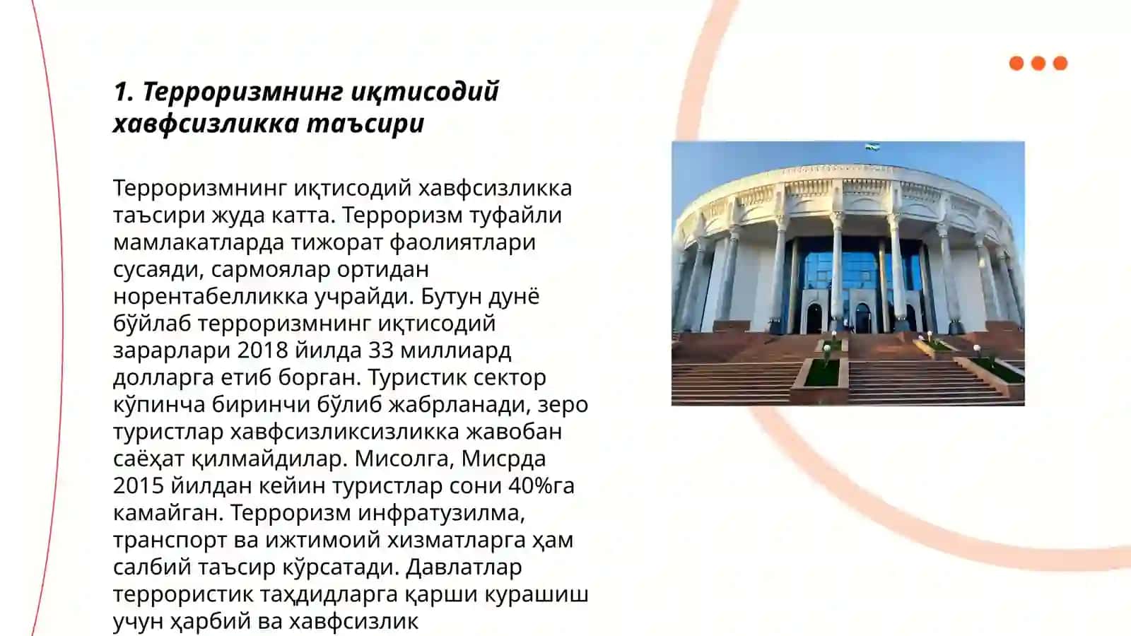 Терроризмнинг иқтисодий хавфсизликка таъсири 3