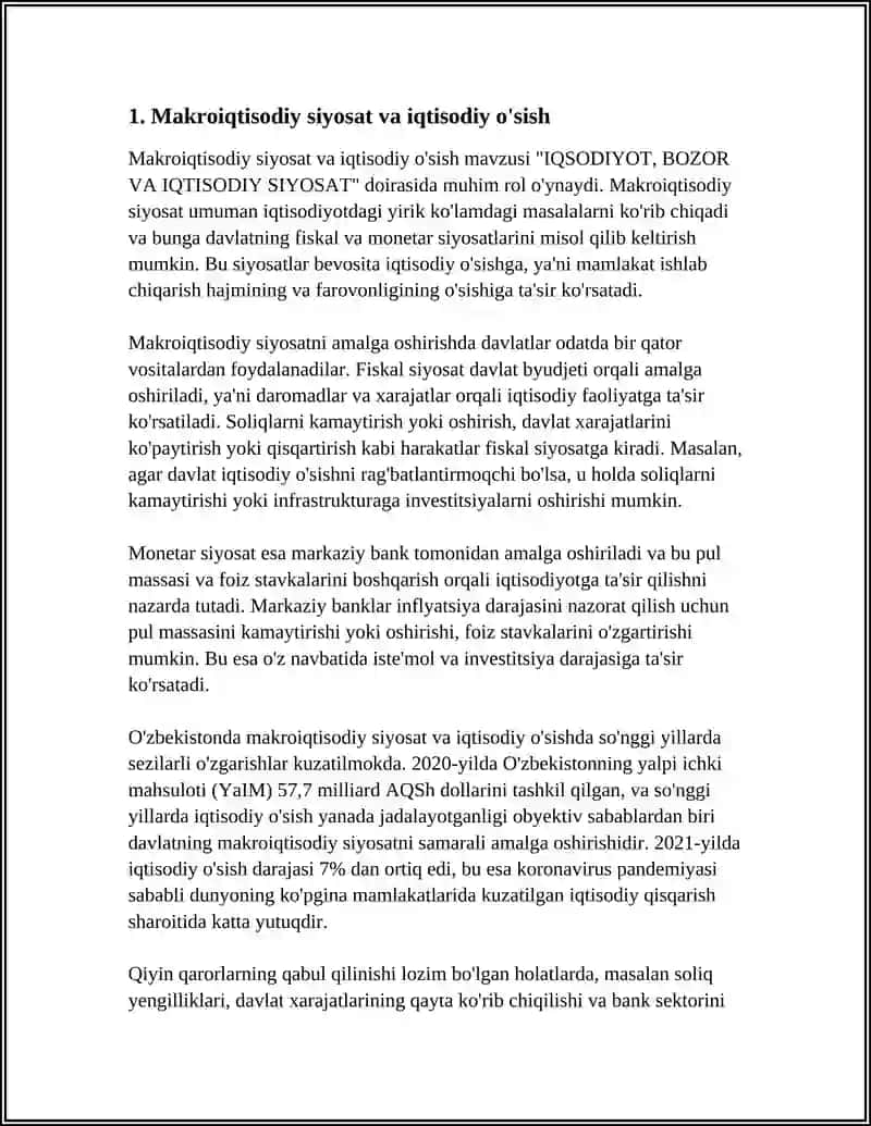 IQSODIYOT,BOZOR VA IQTISODIY SIYOSAT 3