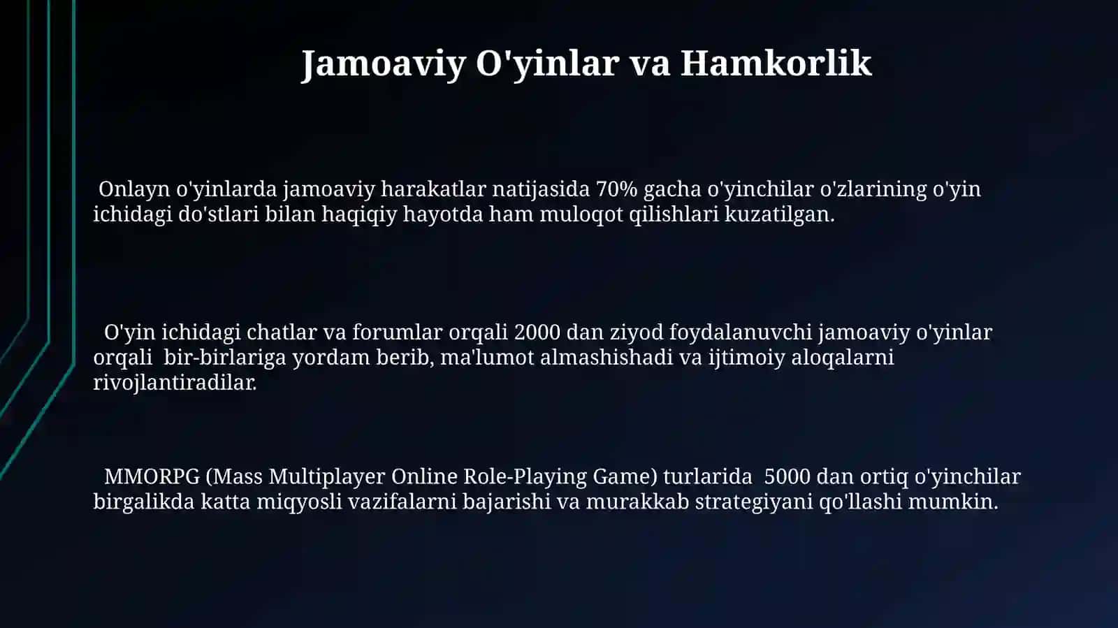 Internetdagi òyinlar ijtimoiy faoliyat sifatida 3
