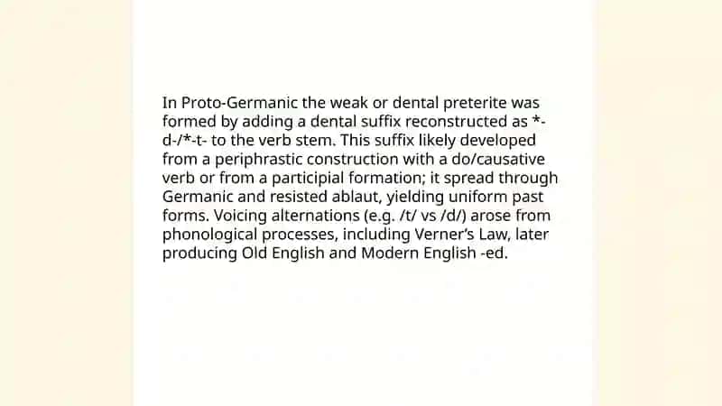 The Development of Weak Verbs 3
