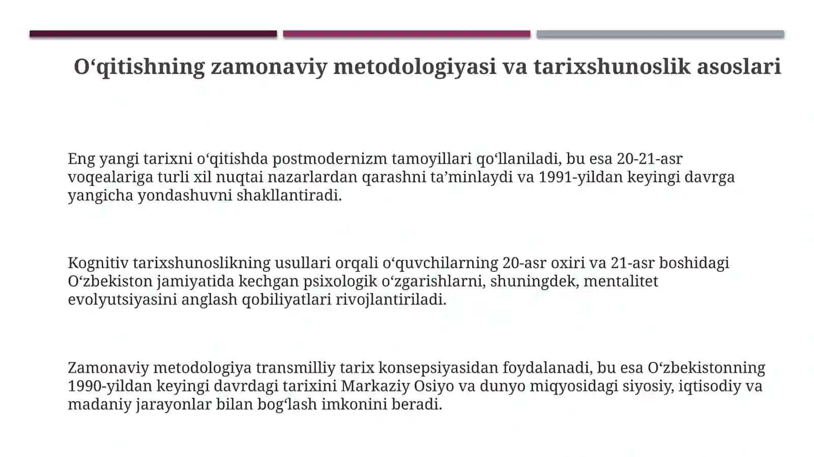 O‘zbekistonning eng yangi tarix fanini o‘qitishdagi ilg‘or inovatsiyalar 3