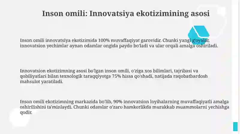 Inson omili: Innovatsiya ekotizimining asosi 3
