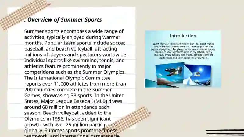 Presentation about Summer and Winter Sports 3