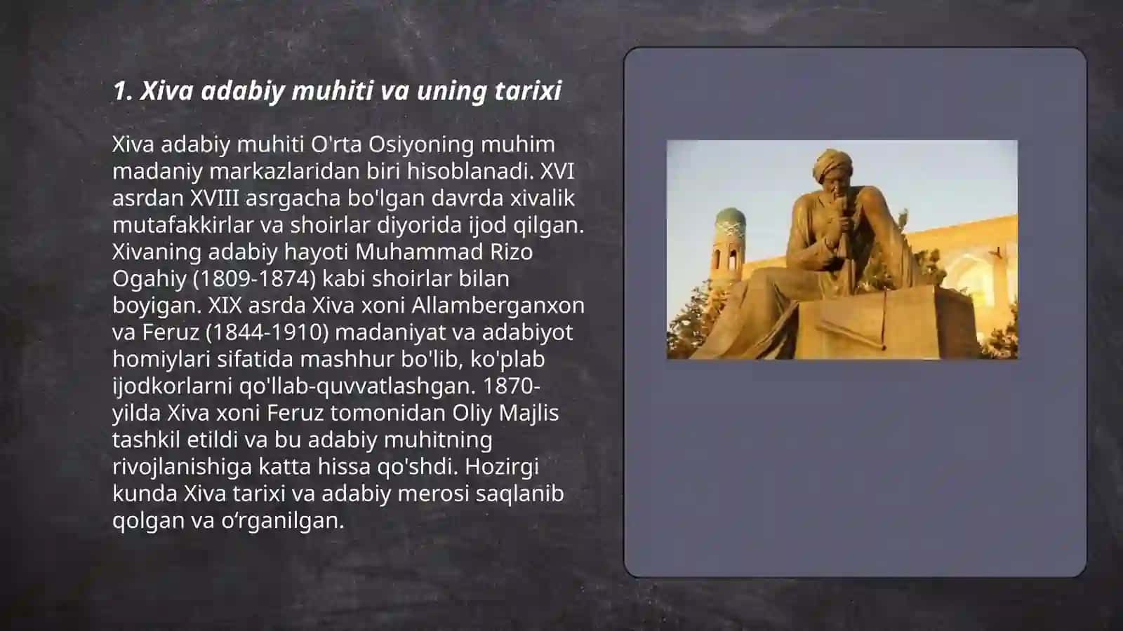 Xiva adabiy muhitida Feruz va Komil Xorazmiy ijodi 3