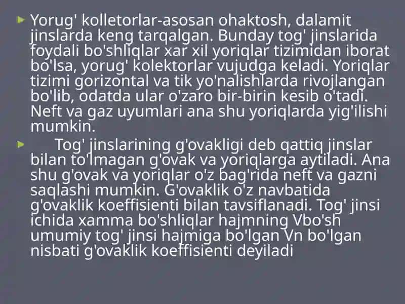 Kollektorlarga Neft va Gaz Zaxiralarini Xisoblash Jixatlari 3