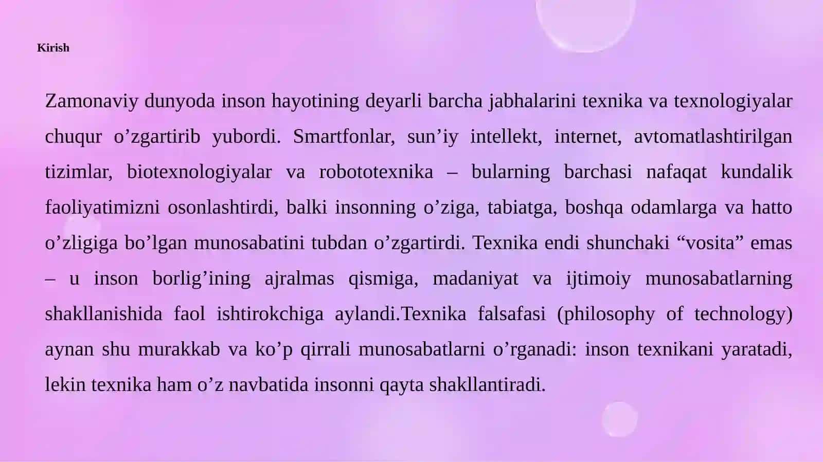Texnika va inson o’rtasidagi murakkab munosabatlar 3